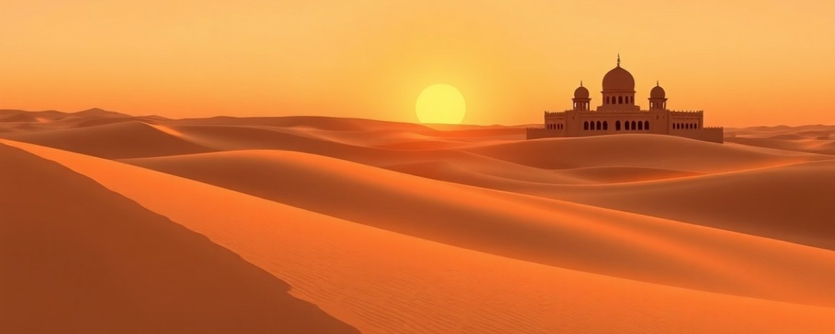 Dunes du désert et architecture orientale