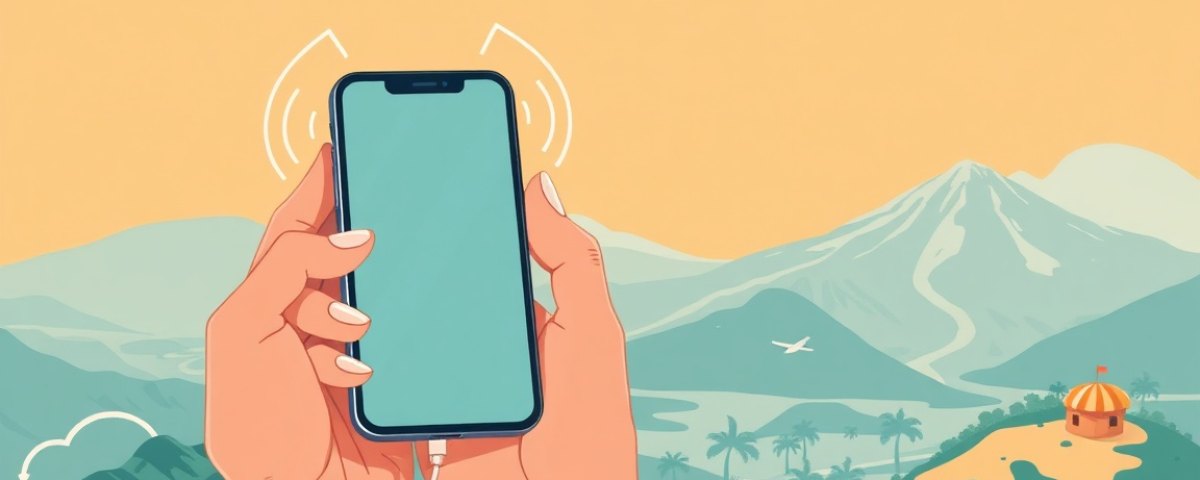 Smartphone connecté en voyage et petite carte SIM