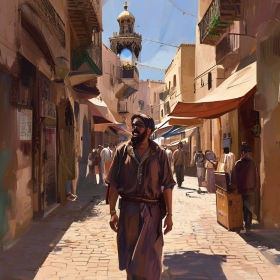 Illustration : Faux guide « bénévole » dans la médina de Marrakech