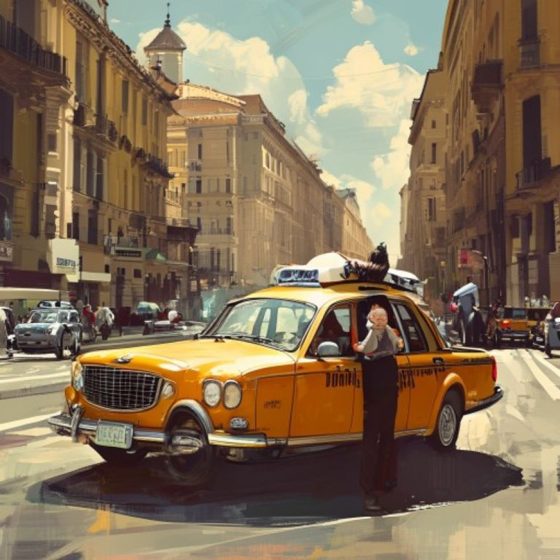 Illustration : Taxi sans compteur à l'aéroport de Rome-Fiumicino