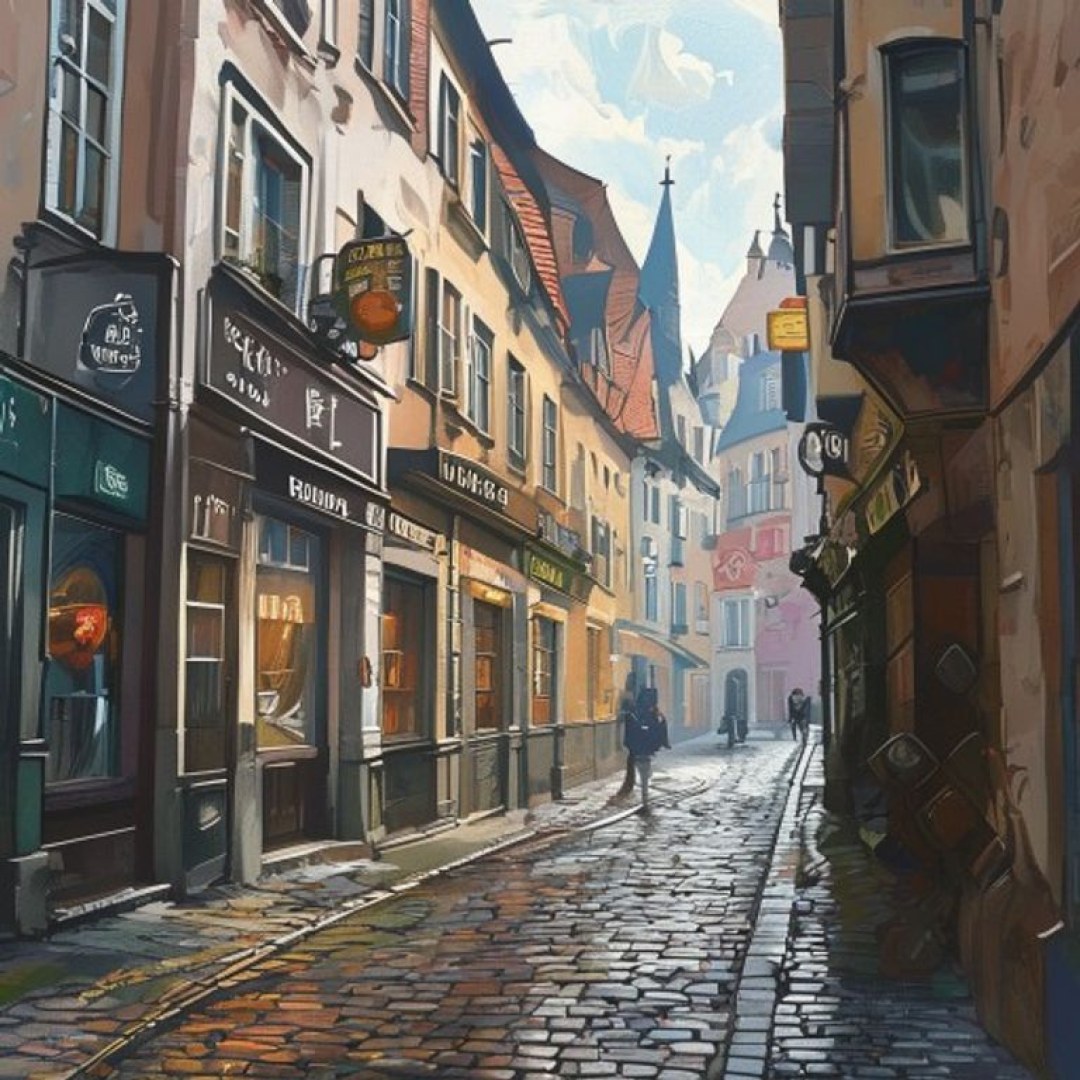 Illustration de la galère : Bureau de change piège dans une rue de Prague