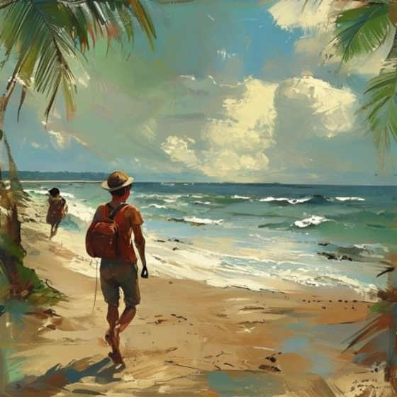 Illustration : Téléphone arraché sur une plage de Rio
