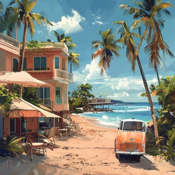 Illustration : Plage « privée » de l'hôtel qui n'existait pas à Maurice