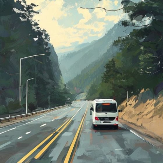 Illustration : Autoroute sans péage en Slovénie