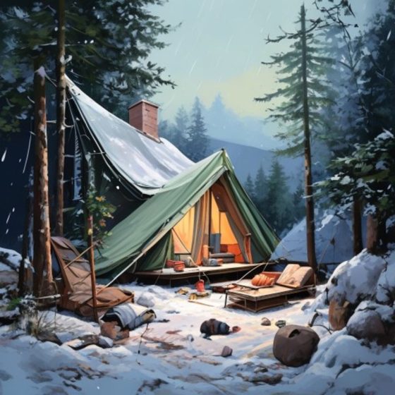 Illustration : Duvets en été en Ecosse on s'est gelés