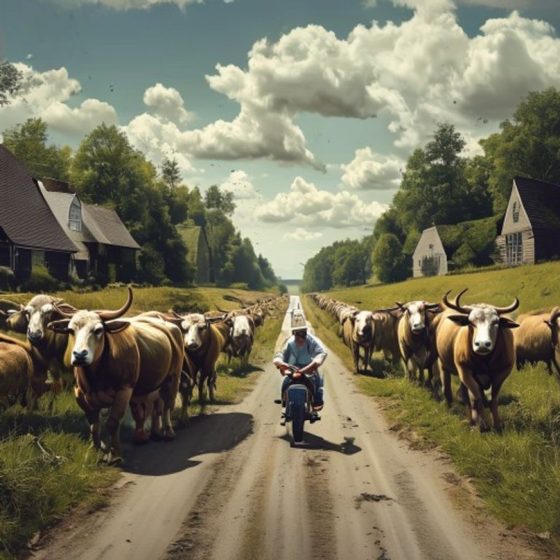 Illustration : Vaches énormes en Ecosse