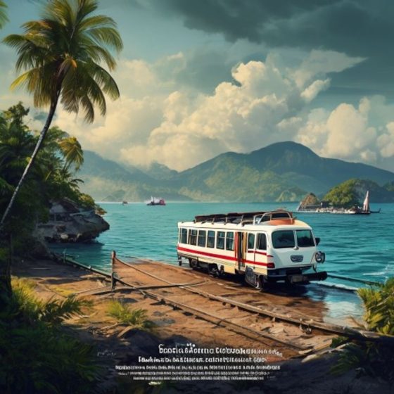 Illustration : « Ferry annulé. » Deux jours plus tard, toujours sur l'île.