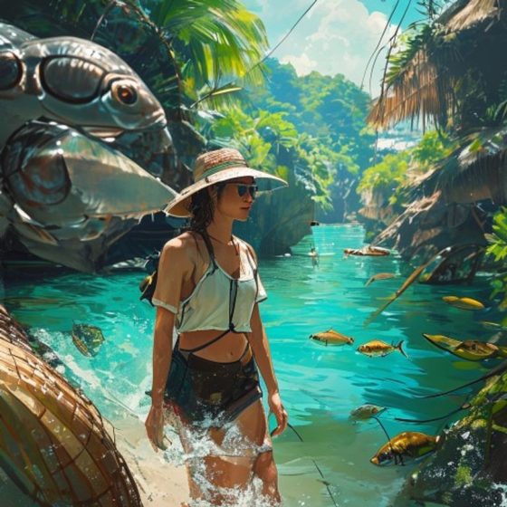 Illustration : Méduses broyées à Maya Bay