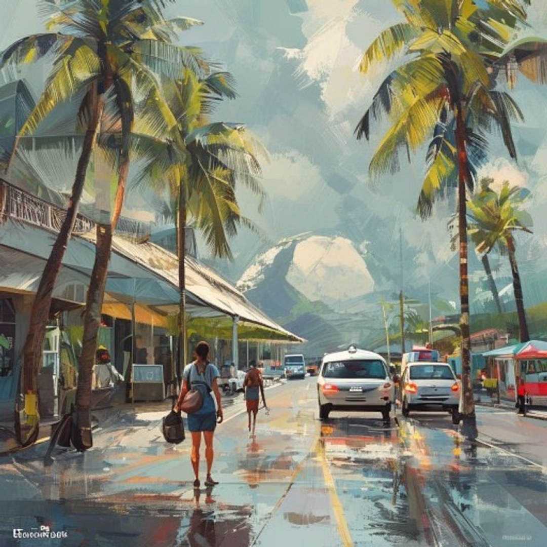 Illustration de la galère : Orage tropical a Pointe à Pitre