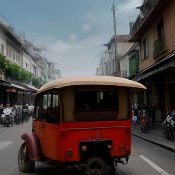 Illustration : Arnaque dans un tuk tuk