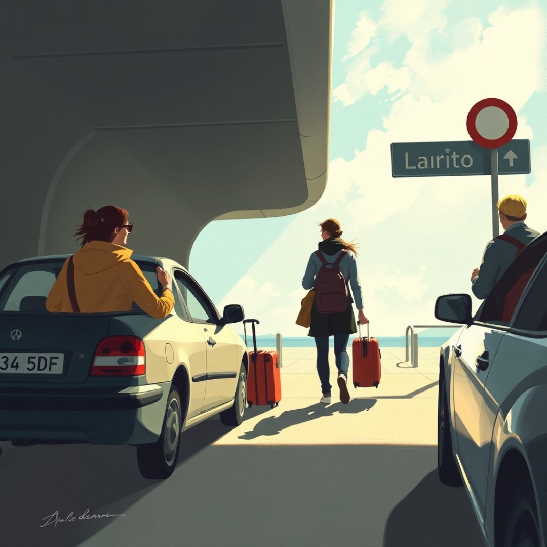 Illustration de la galère : Petit loueur de voiture tout au fond.... au fond !